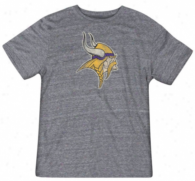 Minnesota Vikings Retro Sport Bigger Better Logo Tri-blend T-shirt