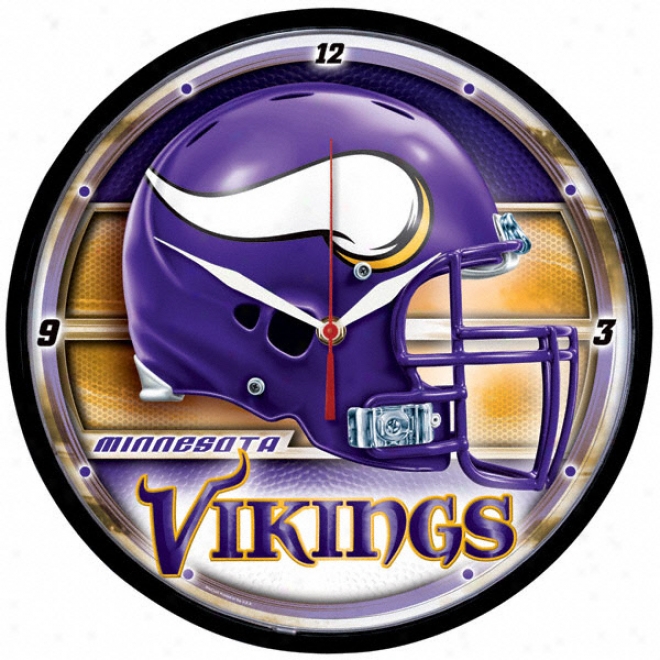 Minnesota Vikings Round Clock