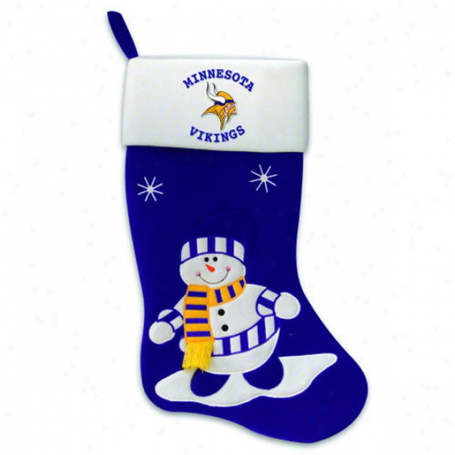 Minnesota Vikings Snowman Stocking