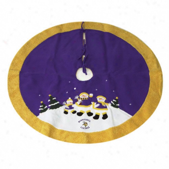 Minnesota Vikngs Snowman Tree Skirt