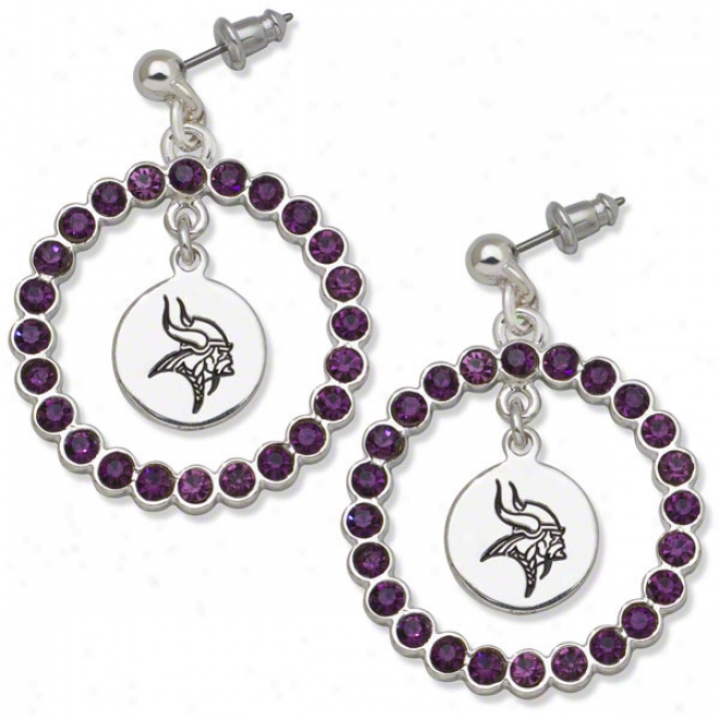 Minnesota Vikings Spirit Crystal Earrings