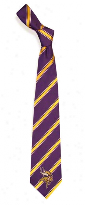 Minnesota Vikings Striped Woven Poly Tie