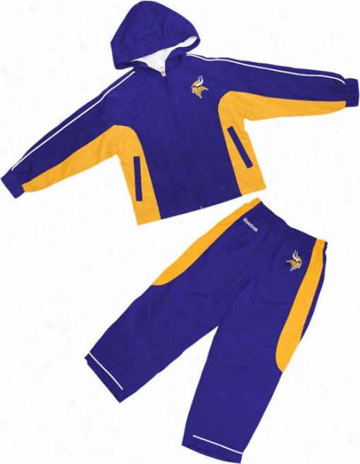 Minnesota Vikings Toddler Full-zip Hooded Jacket And Pant Set