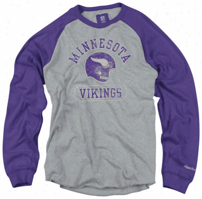 Minnesota Vikings Vintage Raglan Long Sleeve Crew