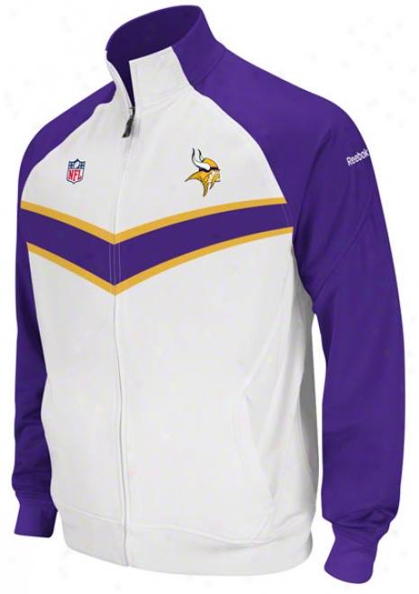 Minnesota Vikings White Full-zip 2011 Sideline Actor Journeying Jacket