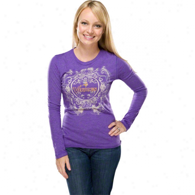 Minnesota Vikings Womrn's Coin Toss Purple Long Sleeve Top