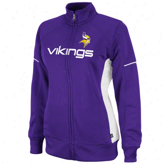 Minnesota Vikings Women's Counter Purple Full-zip Track Jacket