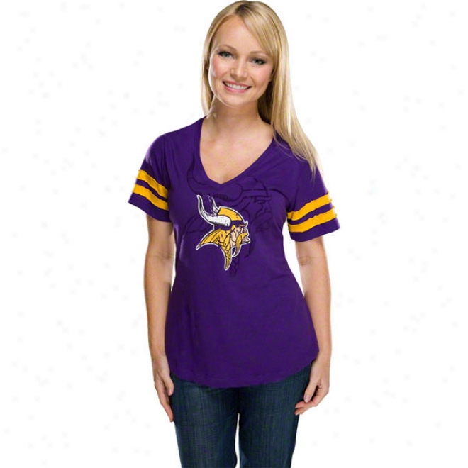 Minnesota Vikings Wmen's Dream Purple Short Sleeve Top