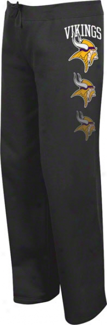 Minnesota Vikings Women's Laterzl Spirit Ii Black Fleece Pants