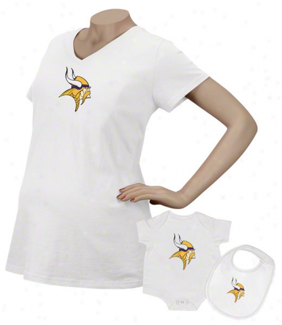 Minnesota Vikings Women's Logo Premier Too Maternity T-shirt/infant Set