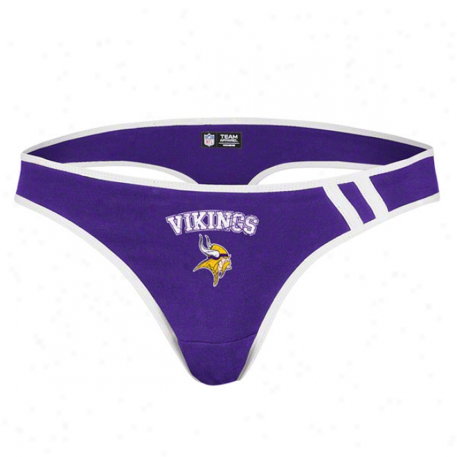 Minnesota Vikings Women's Mystic Memory Iii Purple Thong