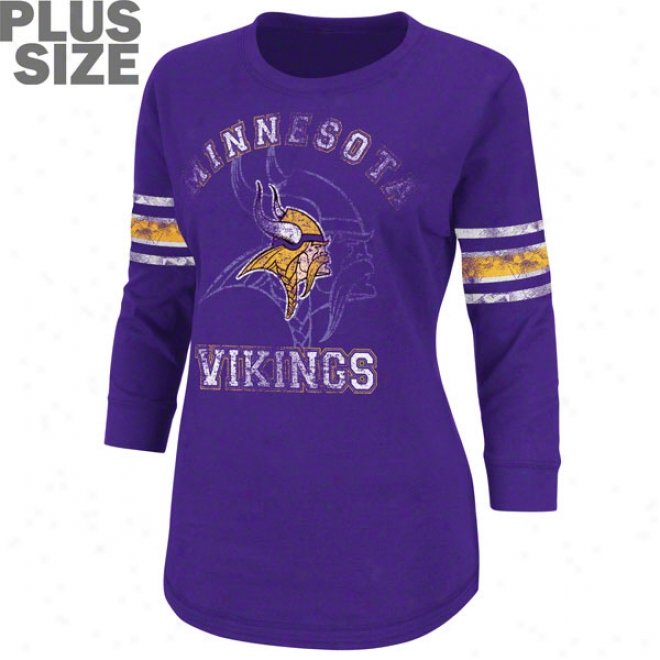 Minnesota Vikings Women's Plus Size Victory Is Sweet 3/4 Sleeve Top