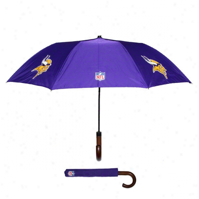 Minnesota Vikings Wood Handle Umbrella