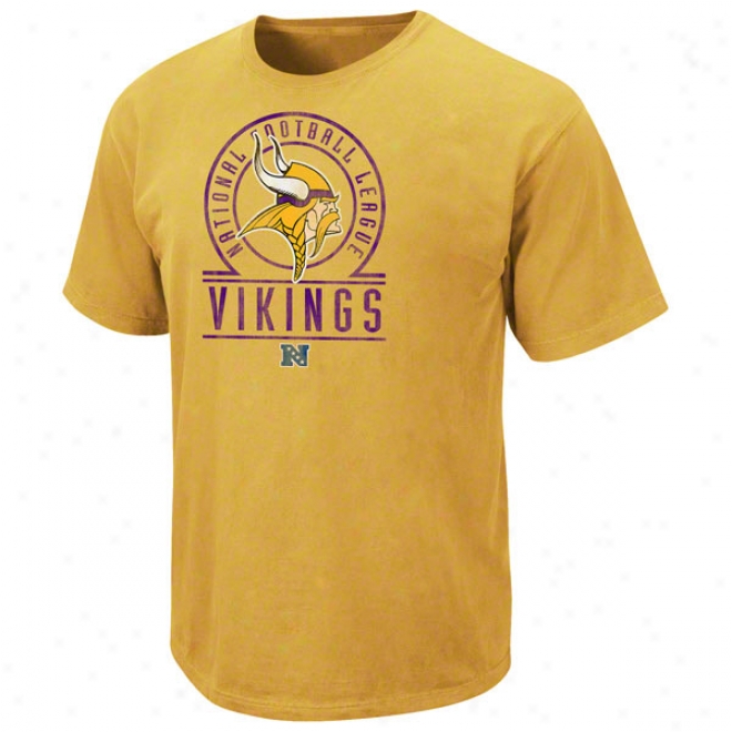 Minnesota Vikings Yelow Vintage Stadium Wear Ii T-shirt
