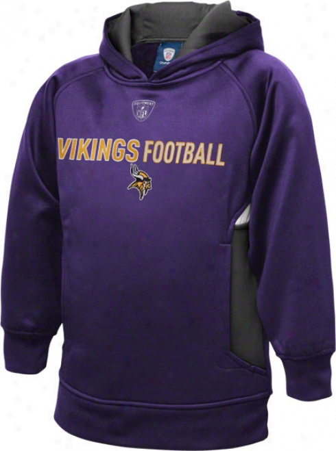 Minnesota Vikings Youth Purple Reebok Colorblocked Performace Hooded Fleece