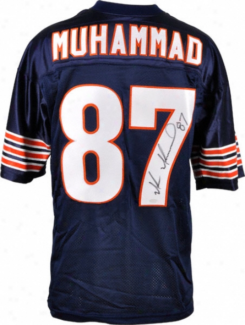 Muusin Muhammad Autographed Jersey  Details: Ignorance Blue, Custom