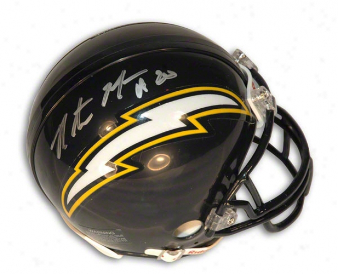 Natrone Means Autographed San Diego Chargers Mini Helmet