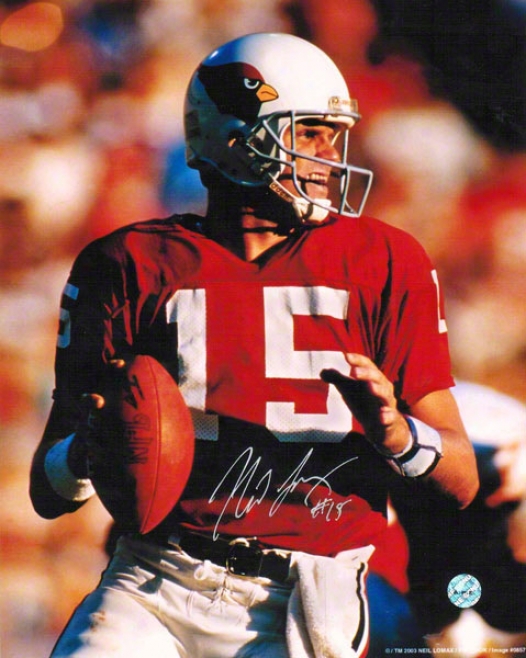 Neil Lomax St. Louis Cardinals Autographed 8x10 Photo Back To Pass