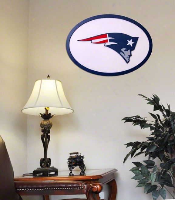 New England Patriots 31 Inch Logo Wall Art