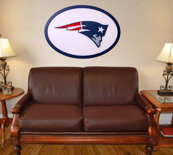 New England Patriots 46 Inch Logo Wall Art