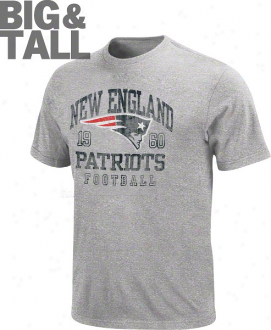 New England Patriots Big & Tall Grey Hall Of Famer Gamer T-shirt