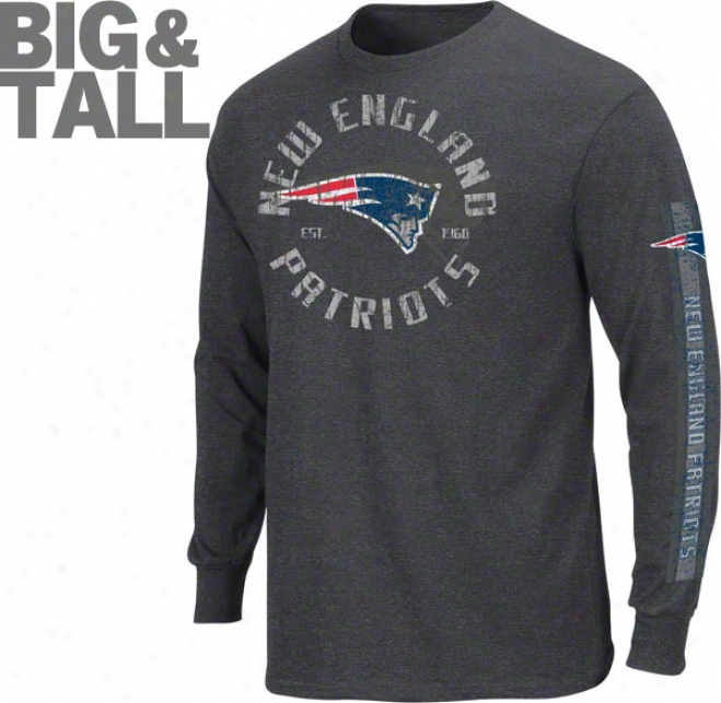 New Engpand Patriots Big & Tall Gridiron Touch Iii Long Sleeve Jersey Shirt