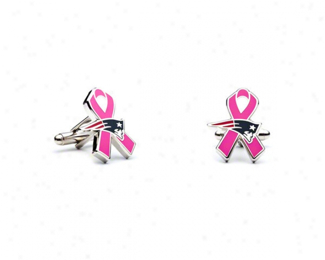 Ne wEngland Patriots Breast Cancer Awareness Cufflinks