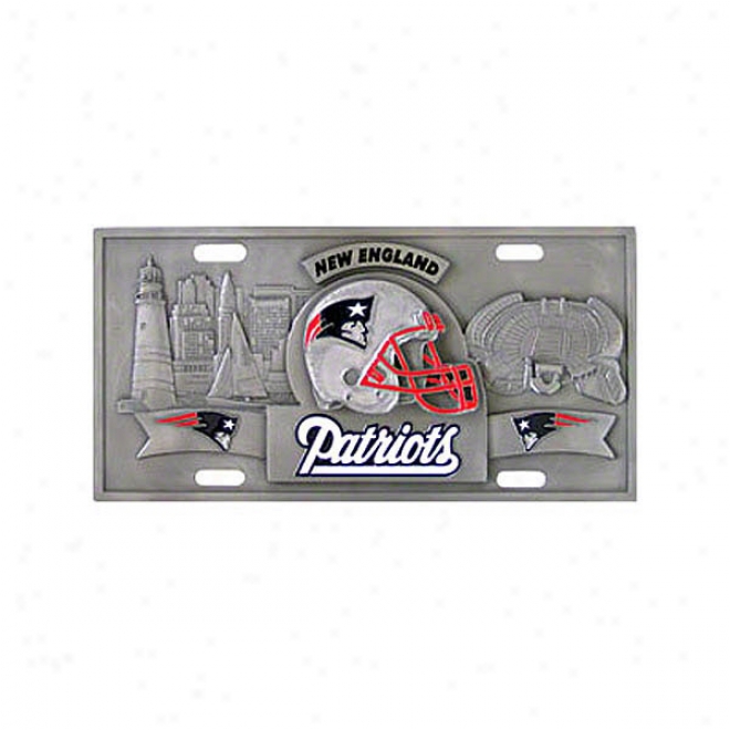 New England Patriots Collectors License Plate