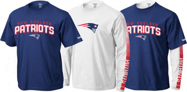 New England Patriots Kjds 4-7 2 In 1 Long Sleeve Gameday T-shirt