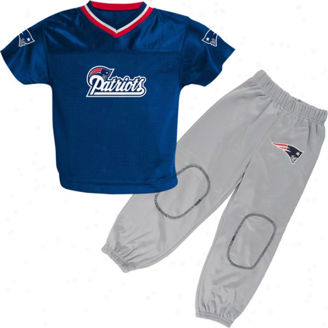 New England Patriots Kid's 4-7 Football Jersey And Pant Set