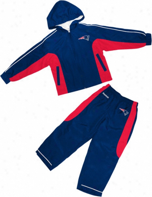 New Englad Patriots Kids (4-7) Full-zip Hoodec Jacket And Pant Set