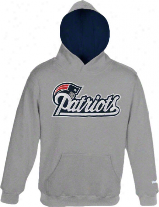 New England Patriots Kids (4-7) Grey Sportsman Fleece Hooded Sweatshirt