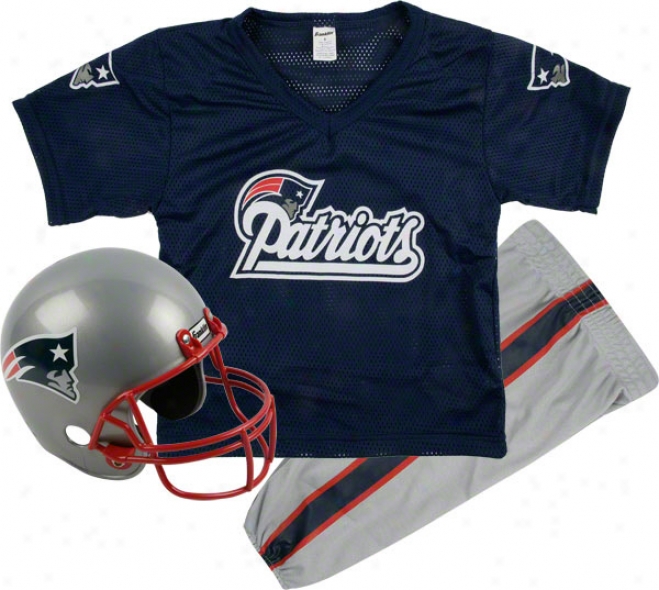 New England Patriots Kids/youth Football Helmet Uniform Set