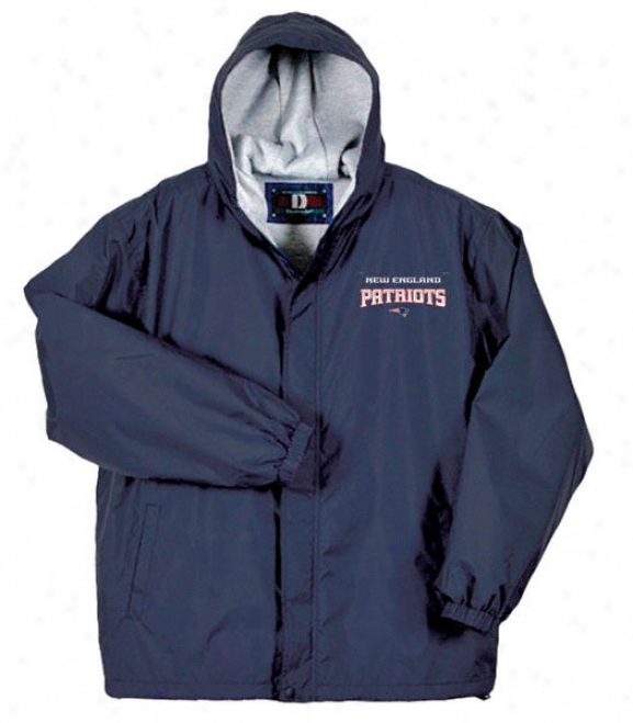 New England Patriots Legwcy Nylon Full Zip Hooded Jacket