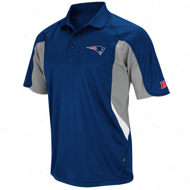New England Patriots Navy Scene of military operations Classic Iv Performance Polo