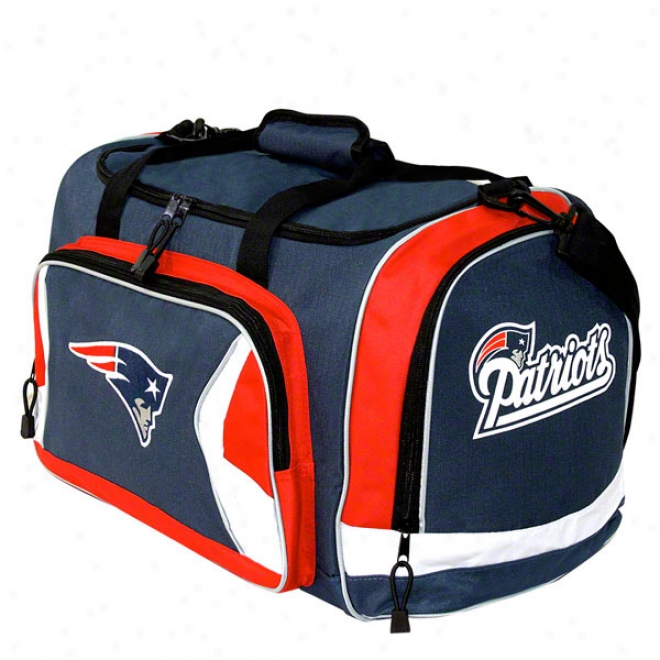 New England Patriots Navy Flyby Duffle Bag