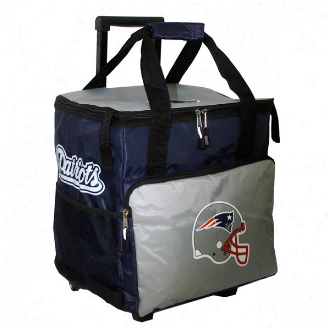 New England Patriots Navy Rolling Cooler