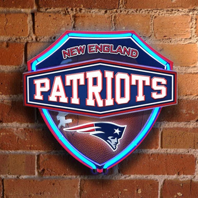 New England Patriots Neon Shield Wall Lamp