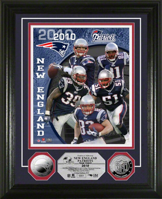 New England Patriots Photo Mint: Team Force Silver Coin Photo Mint