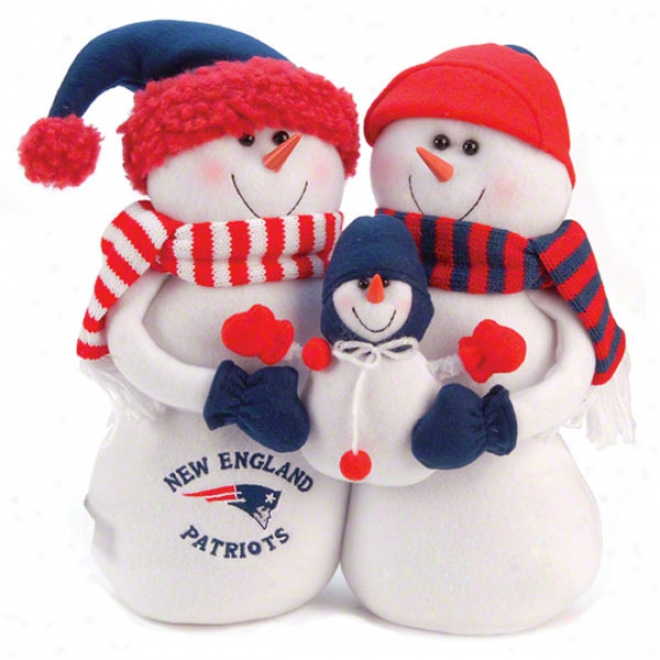 New England Patriots Plush Snowman Family
