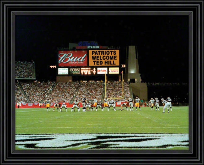 New England Patriots Scoreboard Memories Customized 11x14 Black Framed Photgoraph