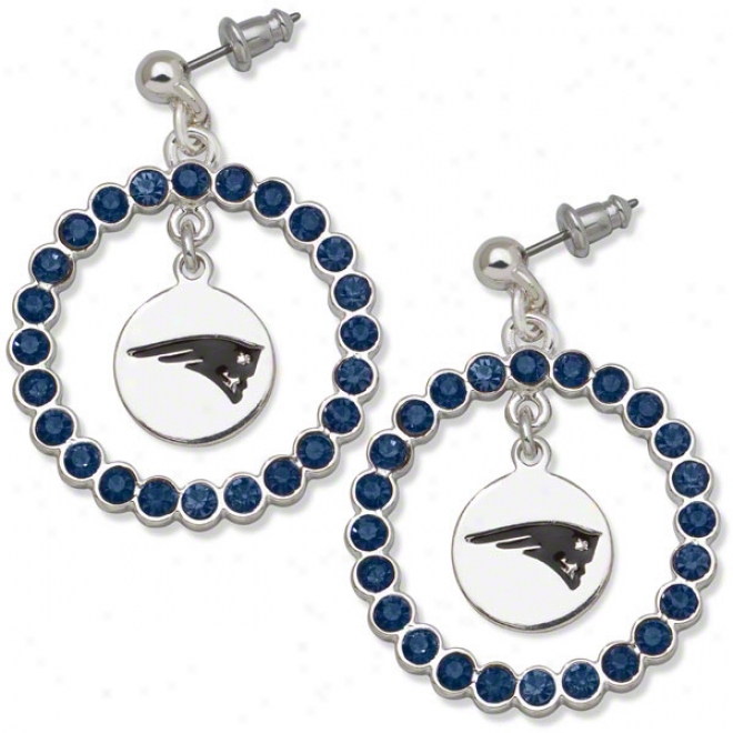 New England Patriots Spirit Crystal Earrings