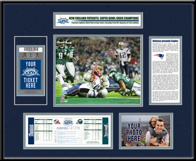 New England Patriots Super Bowl Xxxix Ticket Frame