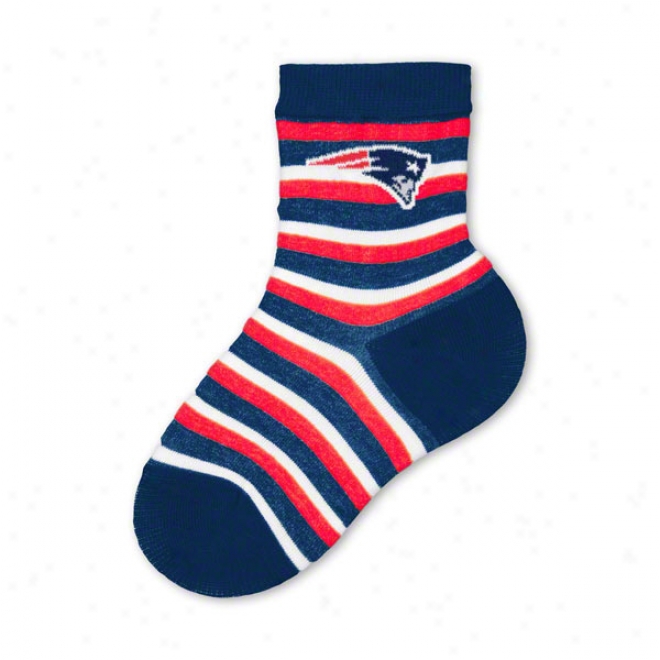 New England Patriots Toddler Navy Nfl Stripe Socks