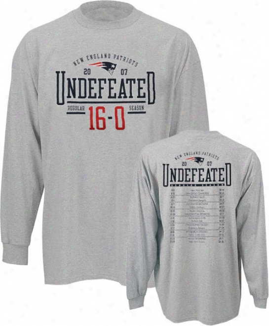 New England Patriots Undefeated 16-0 2007 Time Long Sleeve T-shirt