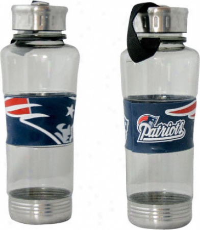 New England Patriots Water Bottle: 24oz Polycarb Water Bottle