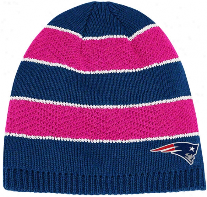 New England Patriots Women's Breast Cancer Awareness Uncuffed Knit Hat