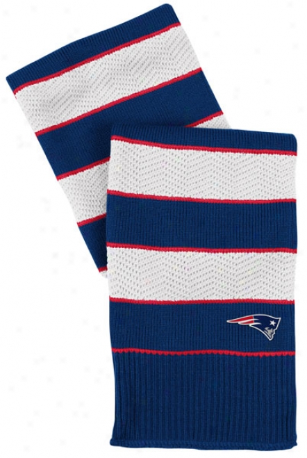 New England Patriots Women's Herringbone Striper Scarf