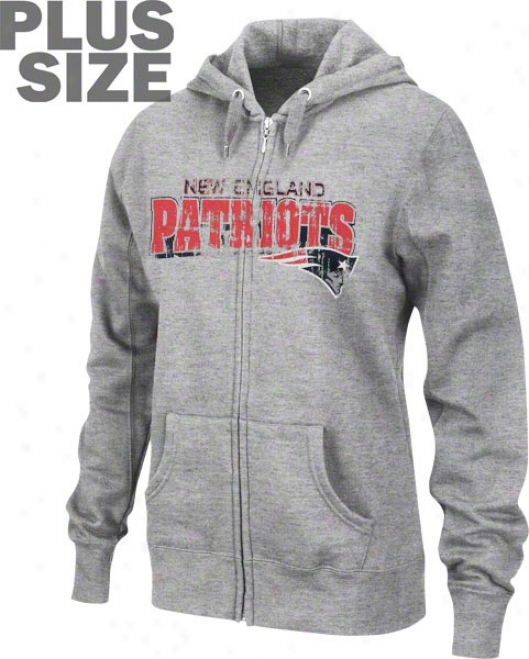 New England Patriots Women's Pljs Size Football Classic Iii Full Zip Hooded Sweatshirt