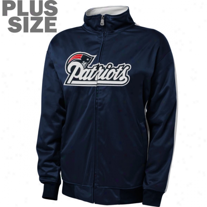 New England Patriots Women's Plus Sizw Full-zip Track Jacket